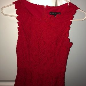 Red Floral Lace Dress - Macy’s